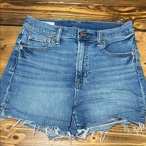 Gap Denim Blue 4” Short High-Rise Women's Shorts Frayed